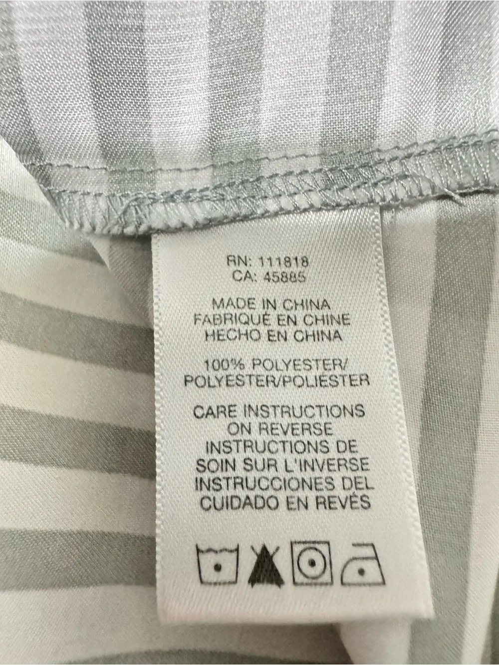 Michael Kors Gray White Striped Sleeveless Tank Blouse Top XL Satin Look